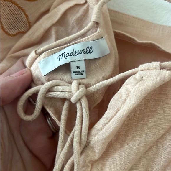 Madewell Floral Embroidered Women's Top - Peach and Orange - Picture 3 of 3